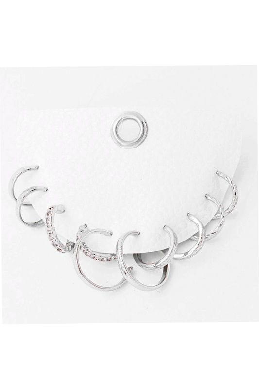 Mini Thin Hoop Earrings Set