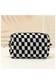 Checkered Pattern Zipper Makeup Bag