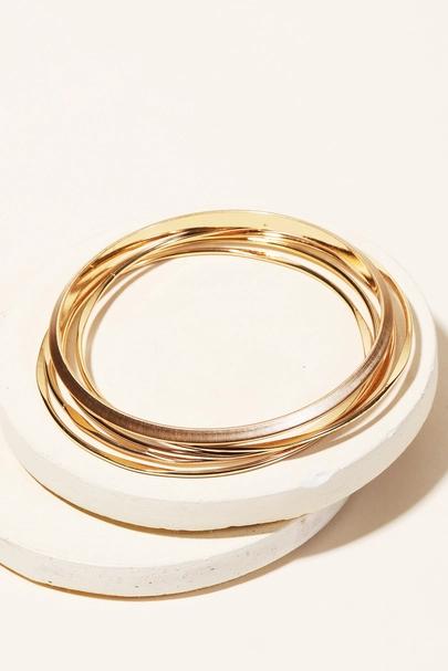 Multi Metallic Bangle Fashion Bracelet Set