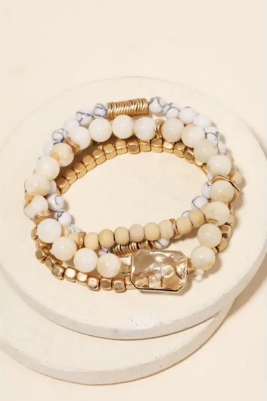 Assorted Ball Beaded Stretch Bracelet Set